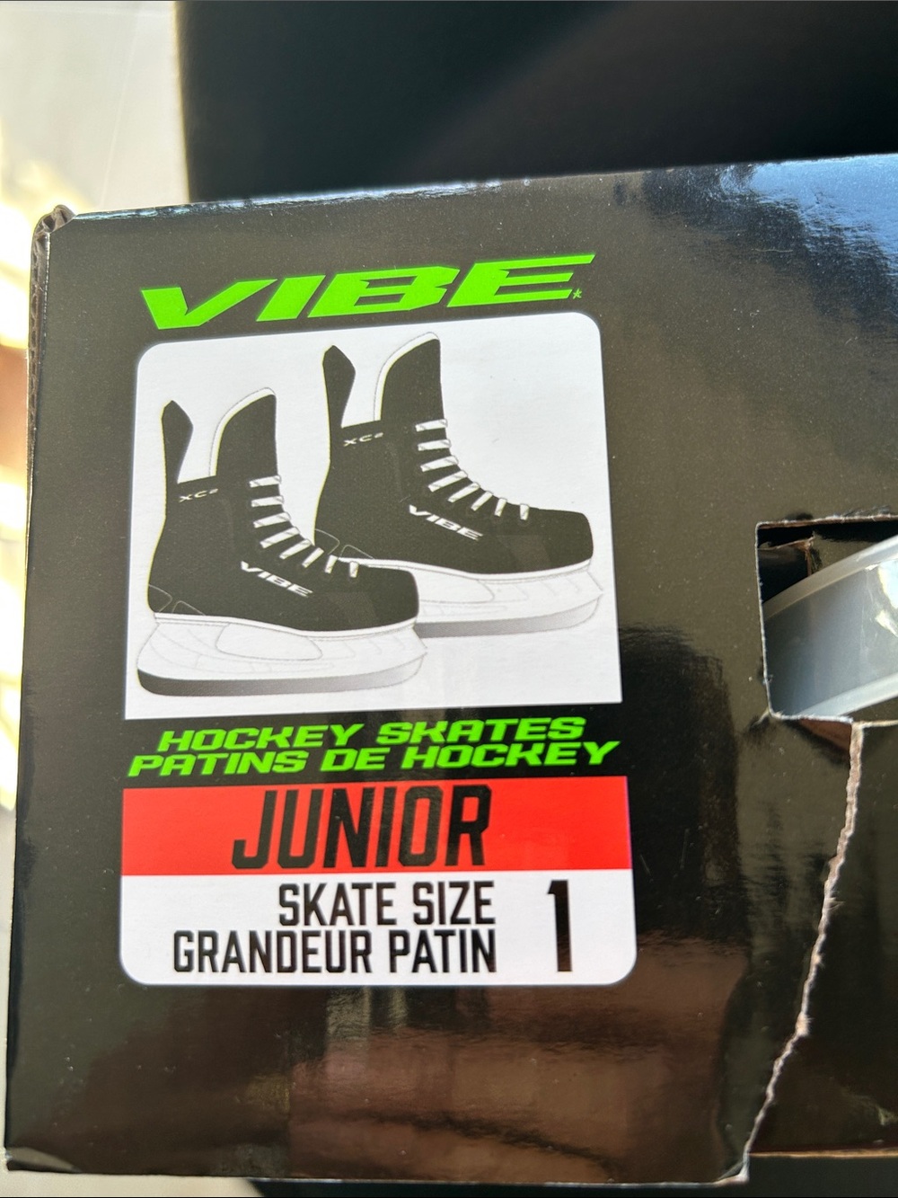 NWT 🆕 Vibe Kids Ice Hockey Skates size 1 / Sealed